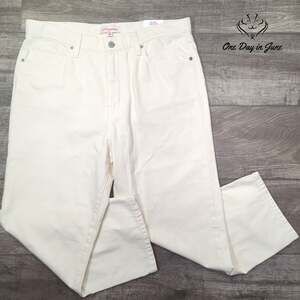 Lucky Brand 90s Loose High Rise Crop Jeans Ivory White NWT Size 14